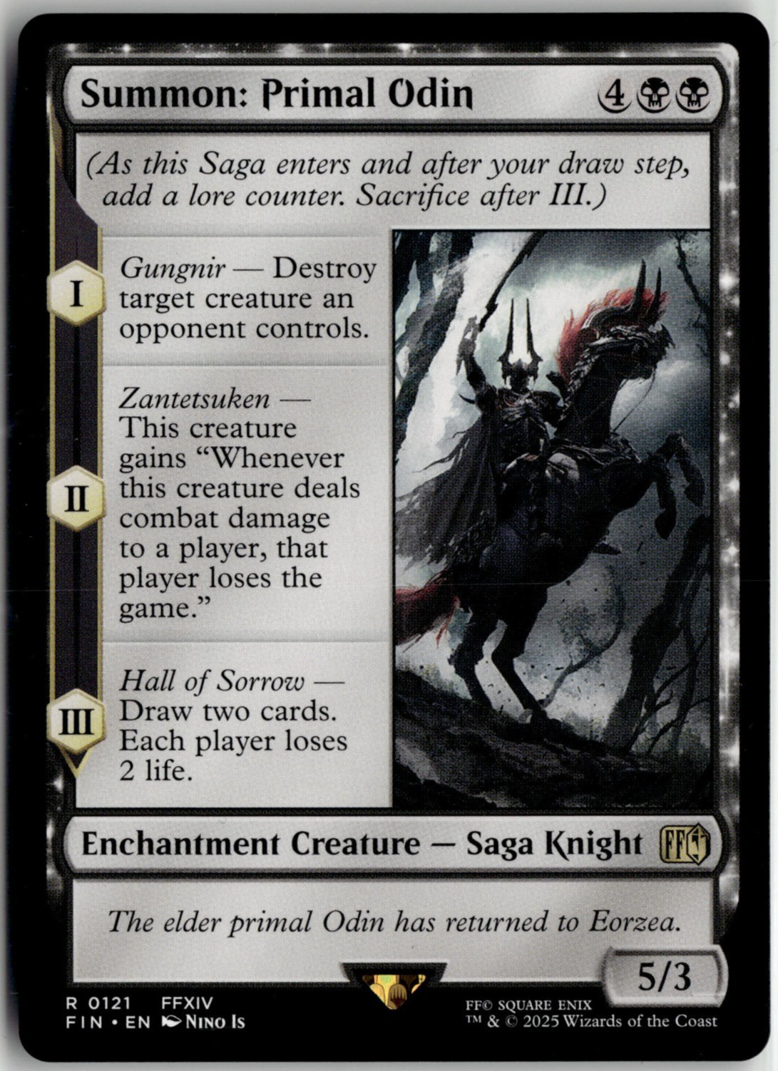 Summon Primal Odin 0121 Final Fantasy FF MTG Magic The Gathering Card NM