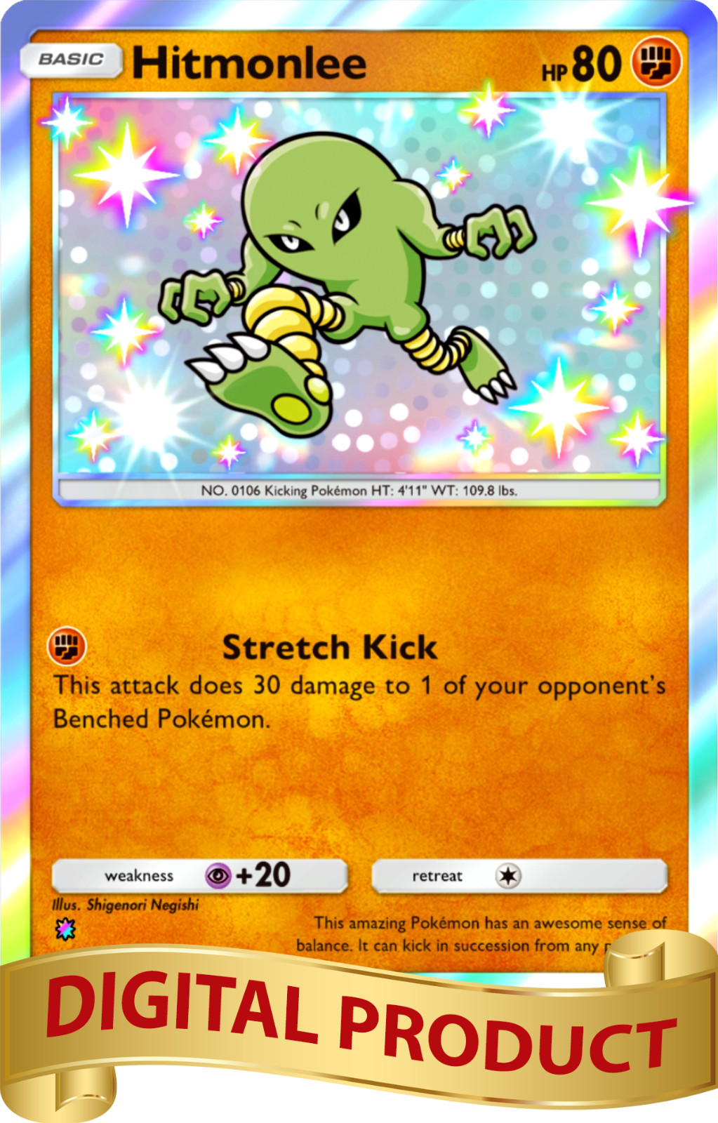 Pokemon Pocket TCG Card Game 1 Star Shiny Hitmonlee Fantastical Parade DIGITAL