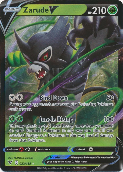 Holo Zarude V 022/185 Ultra Rare SWSH04: Vivid Voltage