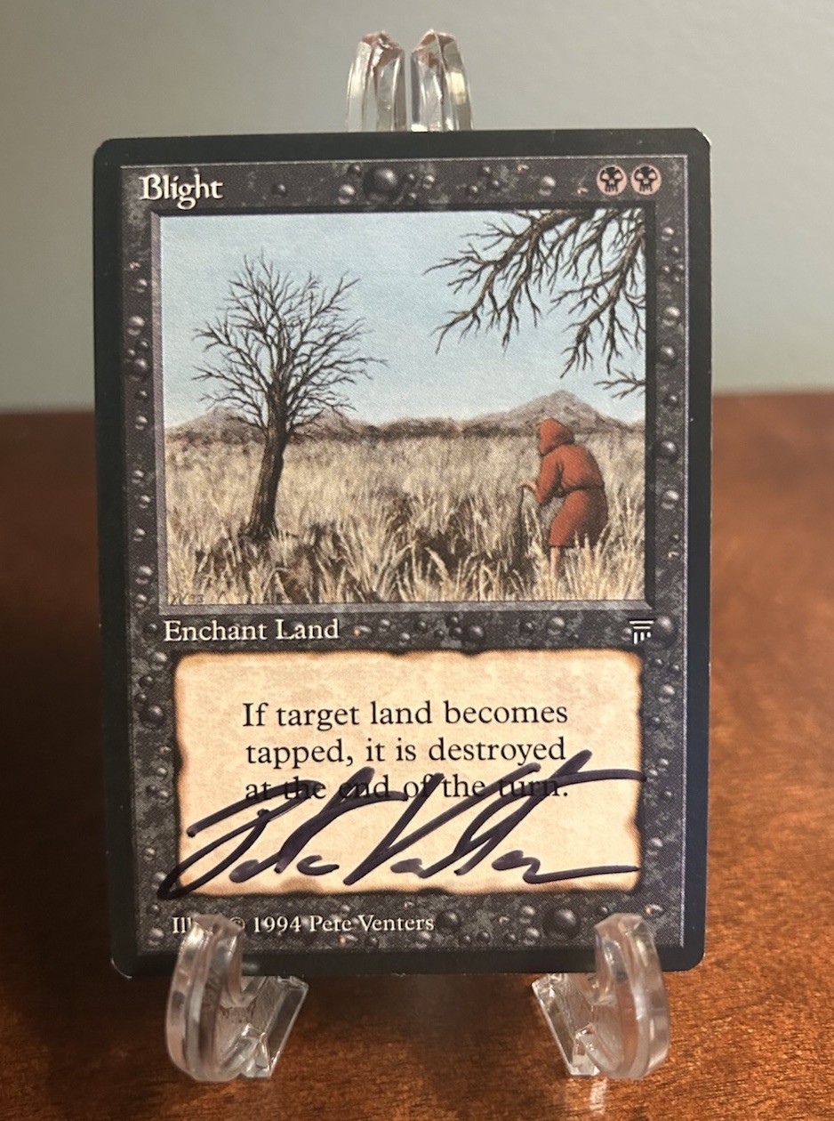 MTG Blight Legends 1994 Signed Pete Venters Artist Proof AP Magic the Gathering