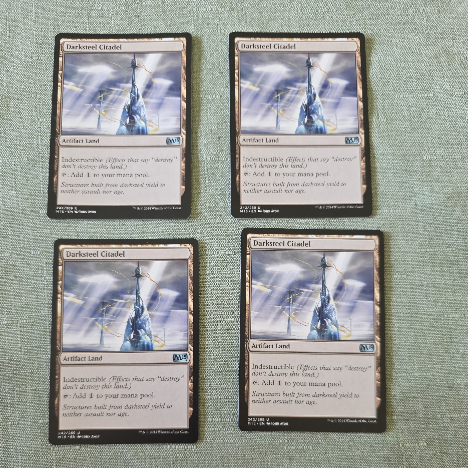 4x Darksteel Citadel Heavy Play MTG Magic 242 NM