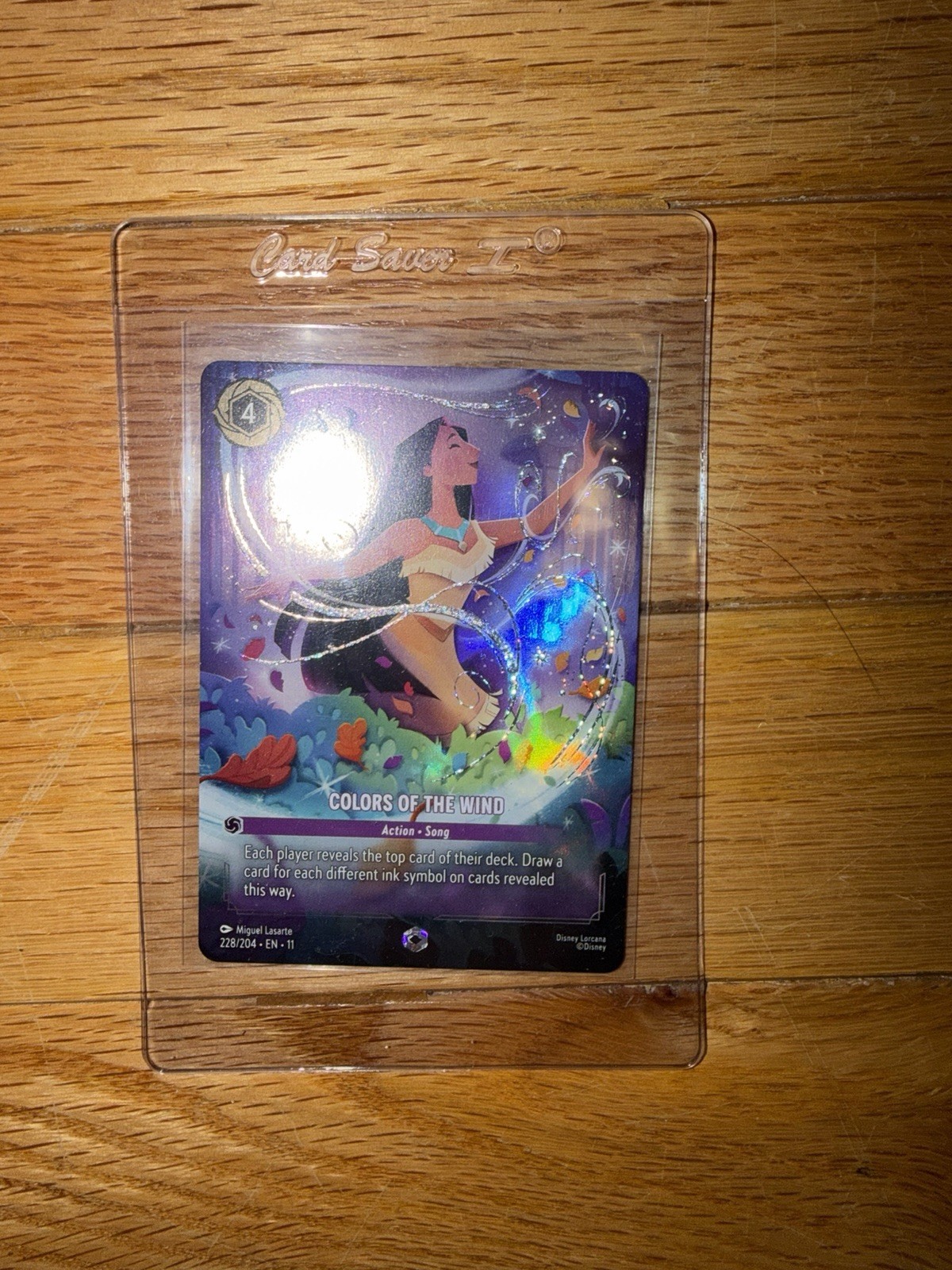 Disney Lorcana Colors of the Wind (Enchanted) 228/204 Winterspell Holo