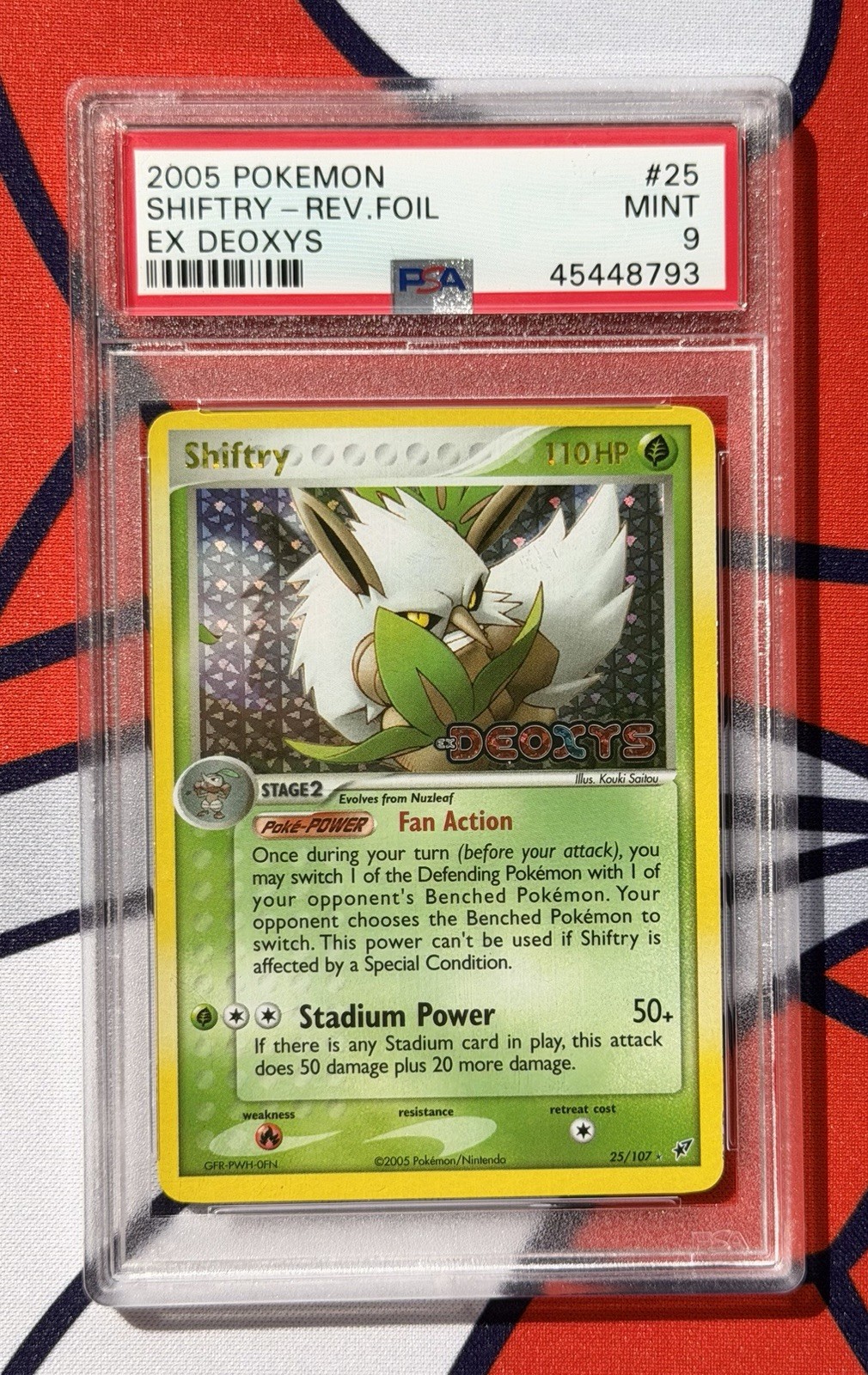 Shiftry Deoxys Reverse Holo #25/107 PSA 9