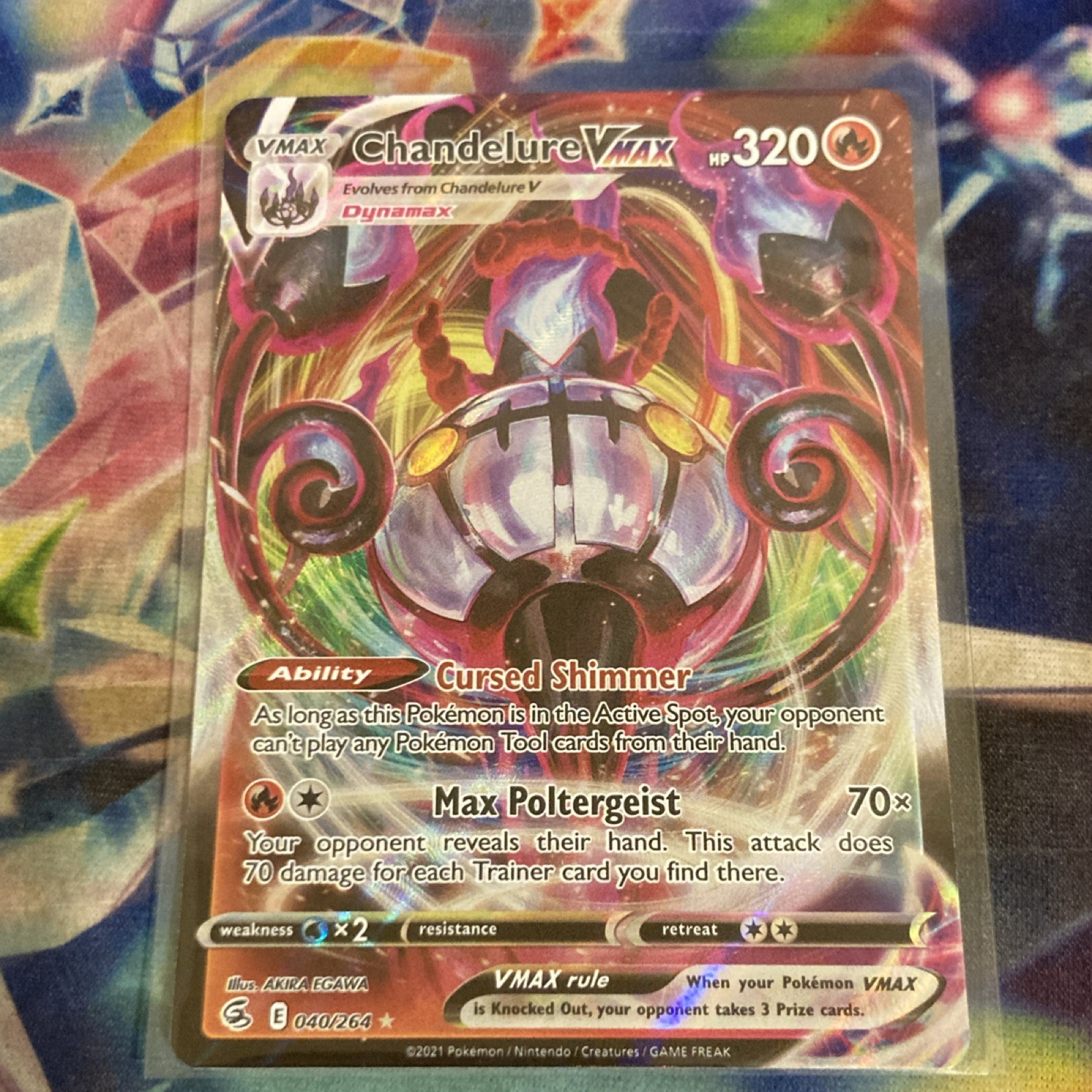 Pokemon TCG Chandelure VMAX 040/264 Fusion Strike Ultra Rare