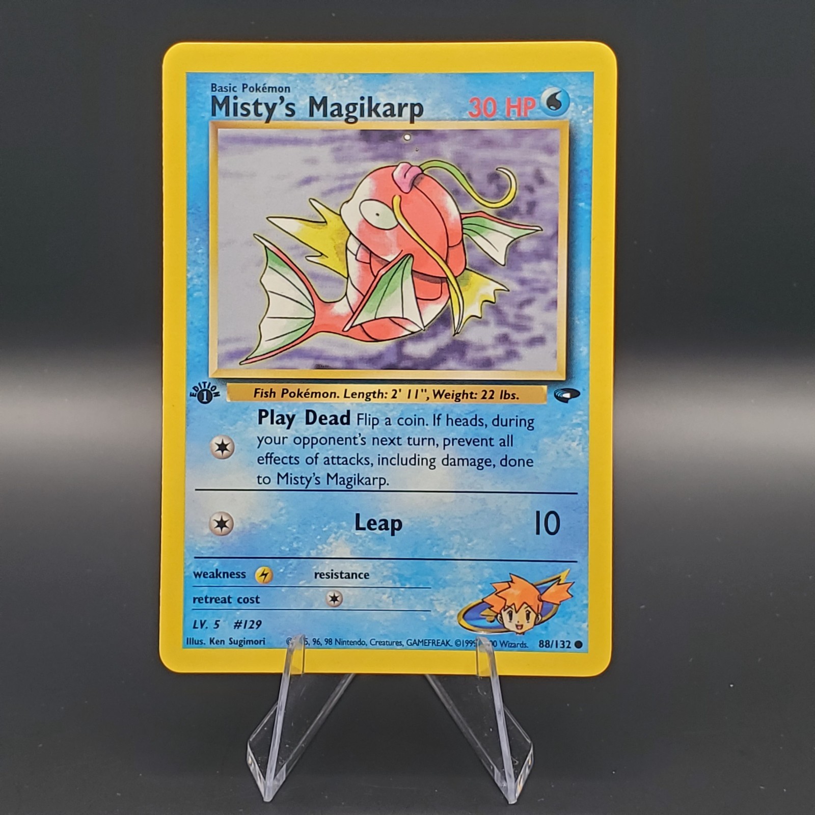 Misty’s Magikarp 88/132 Gym Challenge Pokemon Card 1st Edition – LP