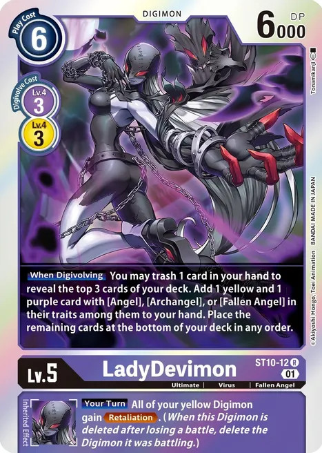 Foil LadyDevimon ST10-12 R Starter Deck 10: Parallel World Tactician Digimon TCG