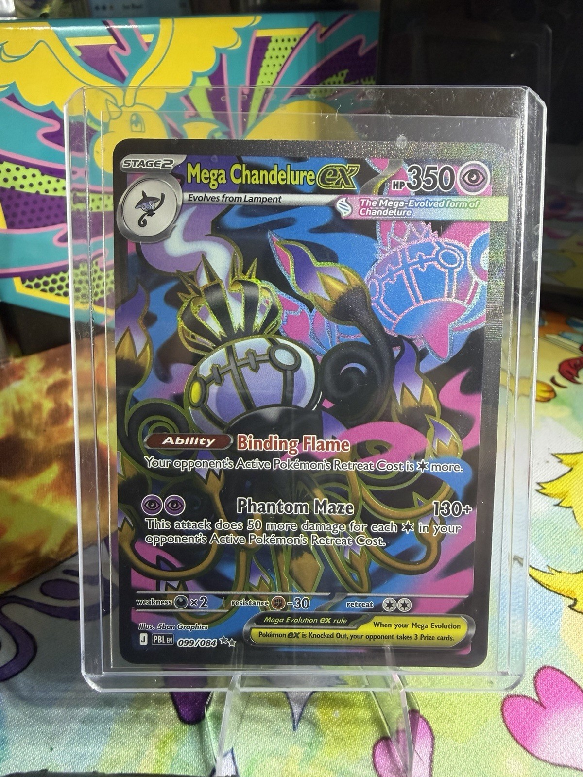 Mega Chandelure ex 099/084 Me05: Pitch Black Holo