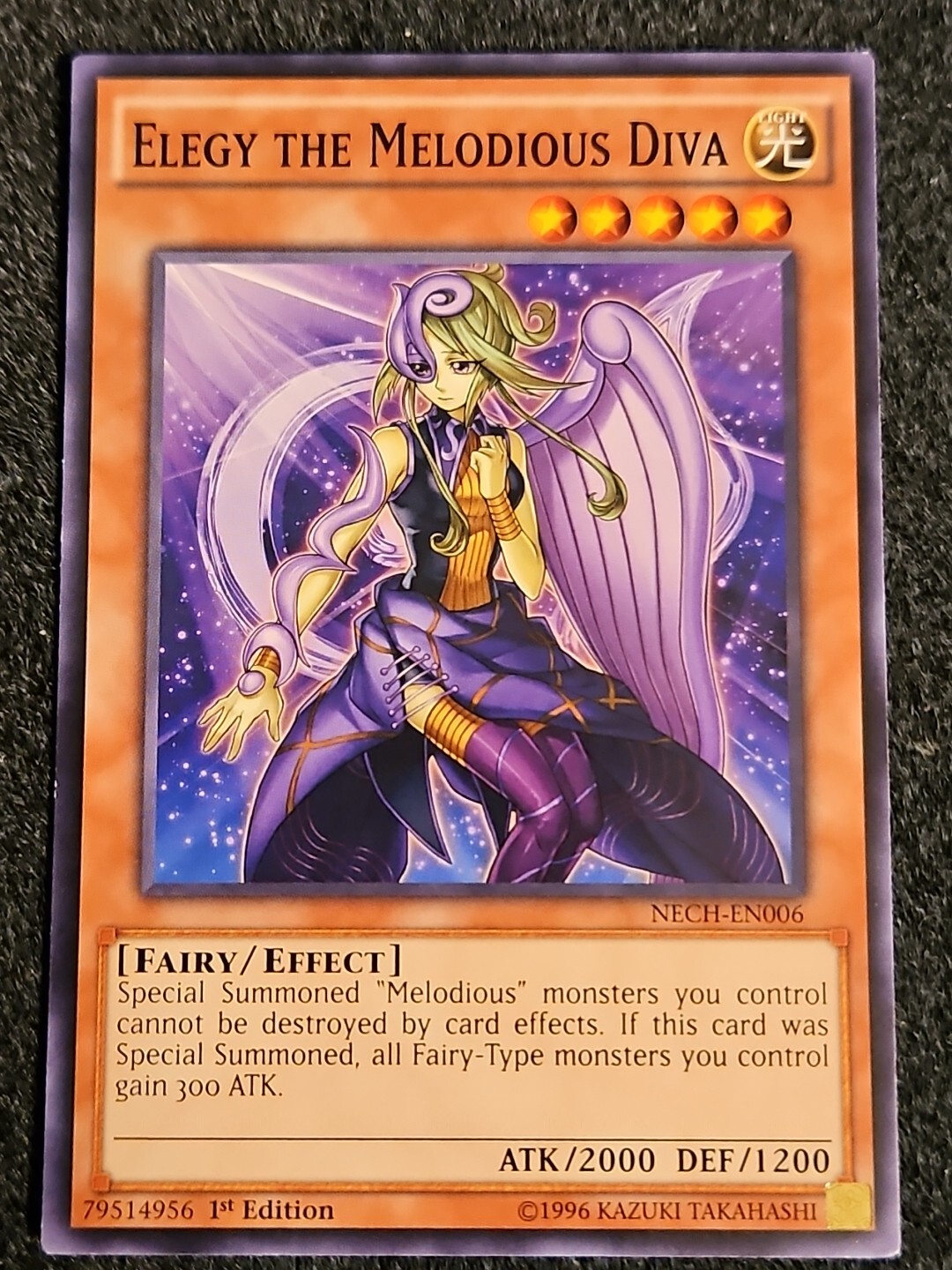 Yugioh! Elegy the Melodious Diva – NECH-EN006 – Common – 1st Edition Near Mint,