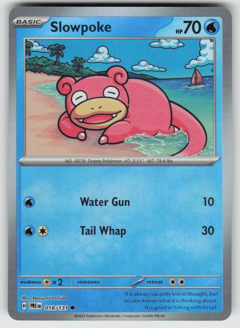 Holo Foil Slowpoke (Poke Ball Pattern) 018/131 Common SV: Prismatic Evolutions