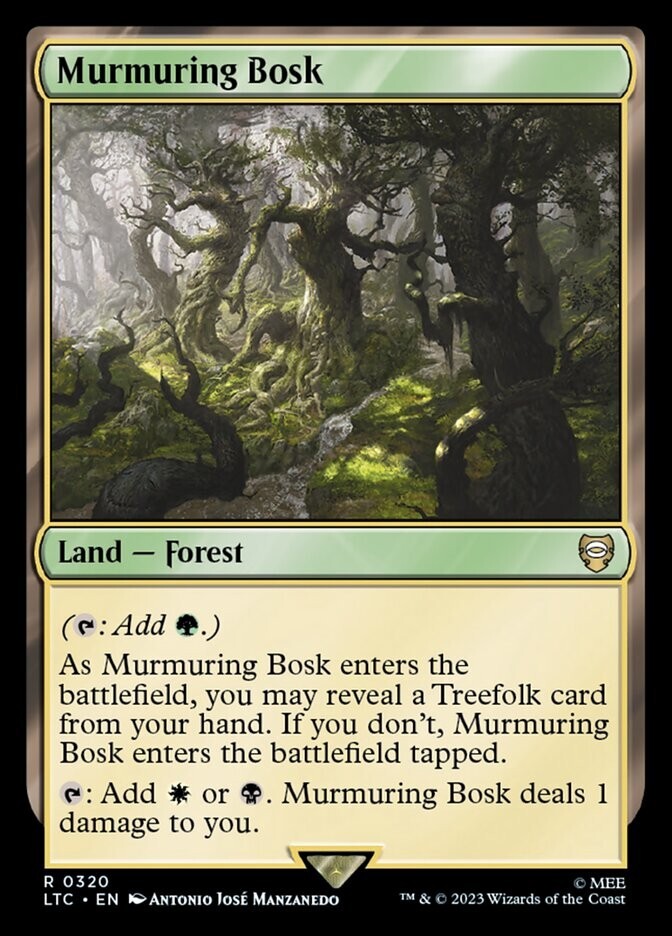 Murmuring Bosk 0320 Non Foil Rare LOTR Commander MTG Near Mint