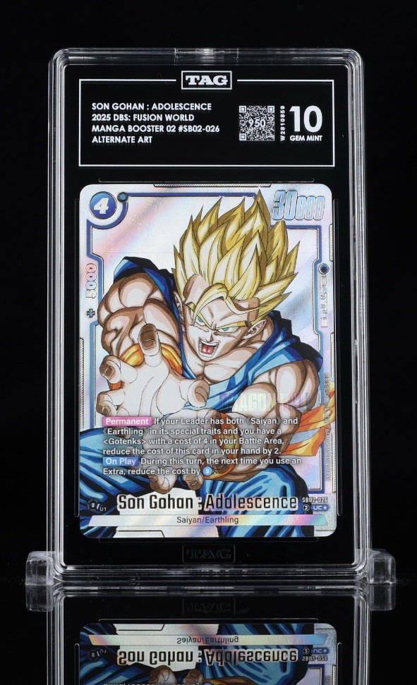 ENGLISH DRAGON BALL MANGA BOOSTER SB02-026 SON Gohan Adolescence ALT ART TAG 10