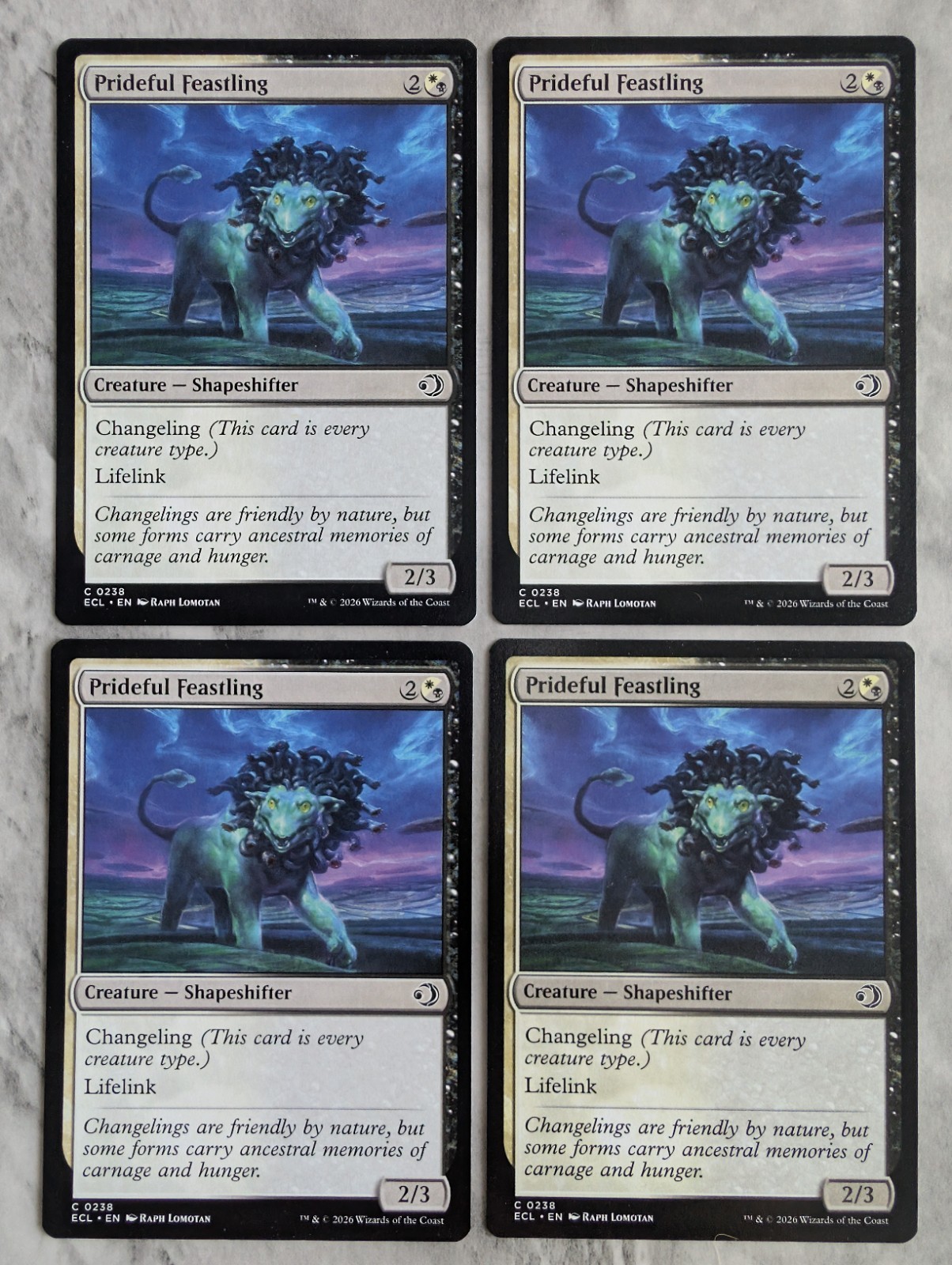 Prideful Feastling (PLAYSET) MTG ECL Lorwyn Eclipsed | Shapeshifter Changeling