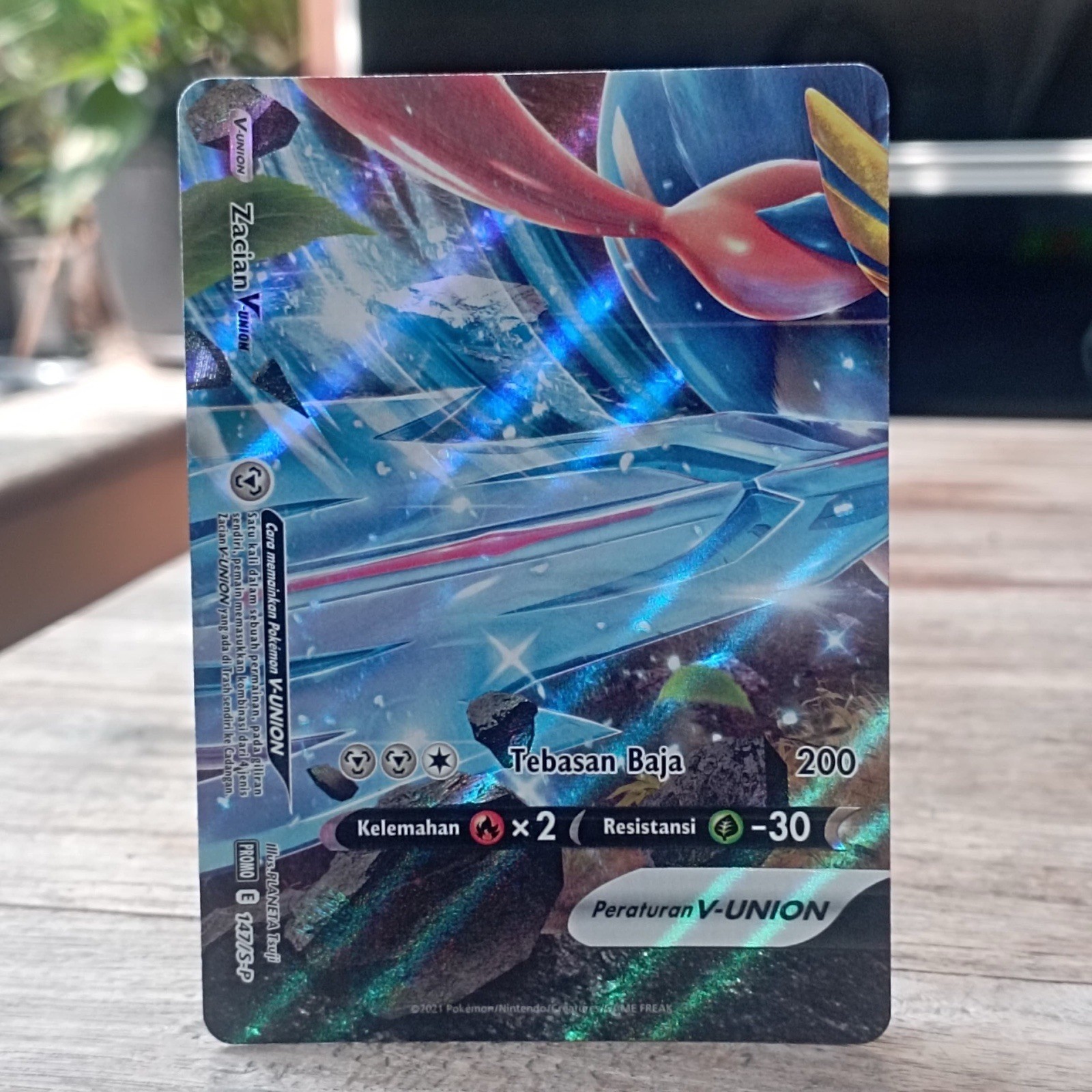 3 Sets Pokemon V-UNION Promo Mewtwo Zacian Greeninja Promo Pokemon TCG indonesia
