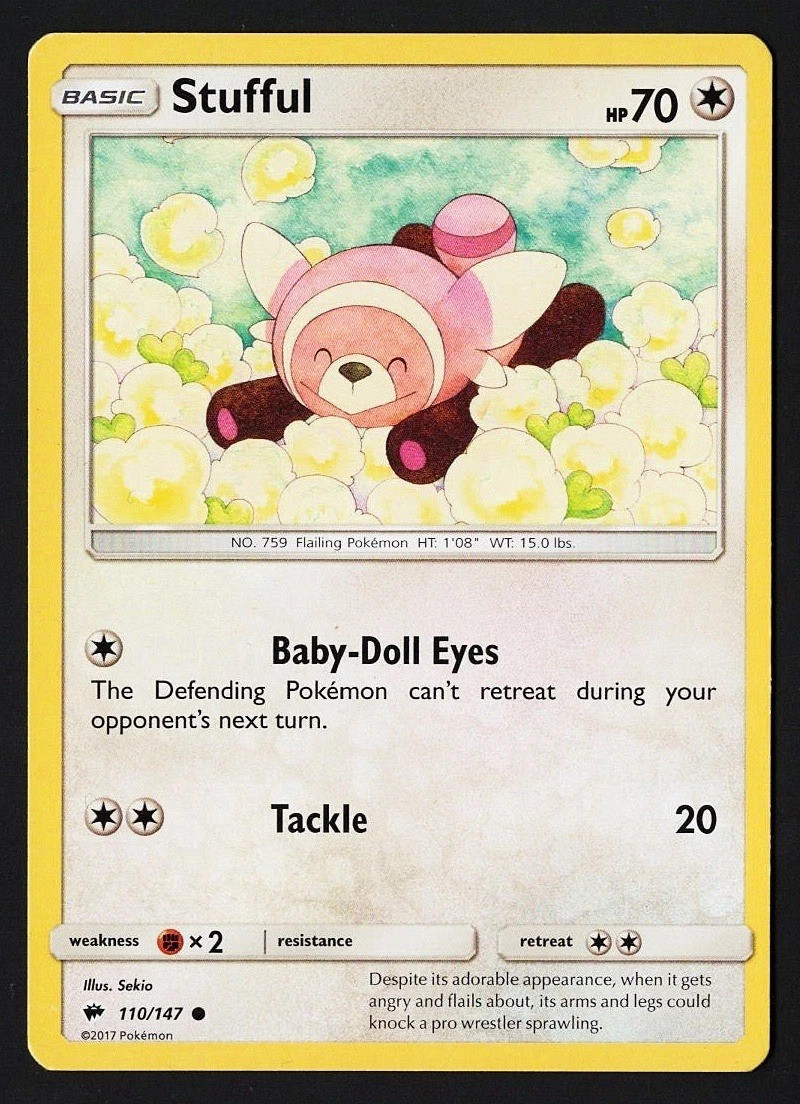 Stufful 110/147 Burning Shadows 2017 Pokémon TCG