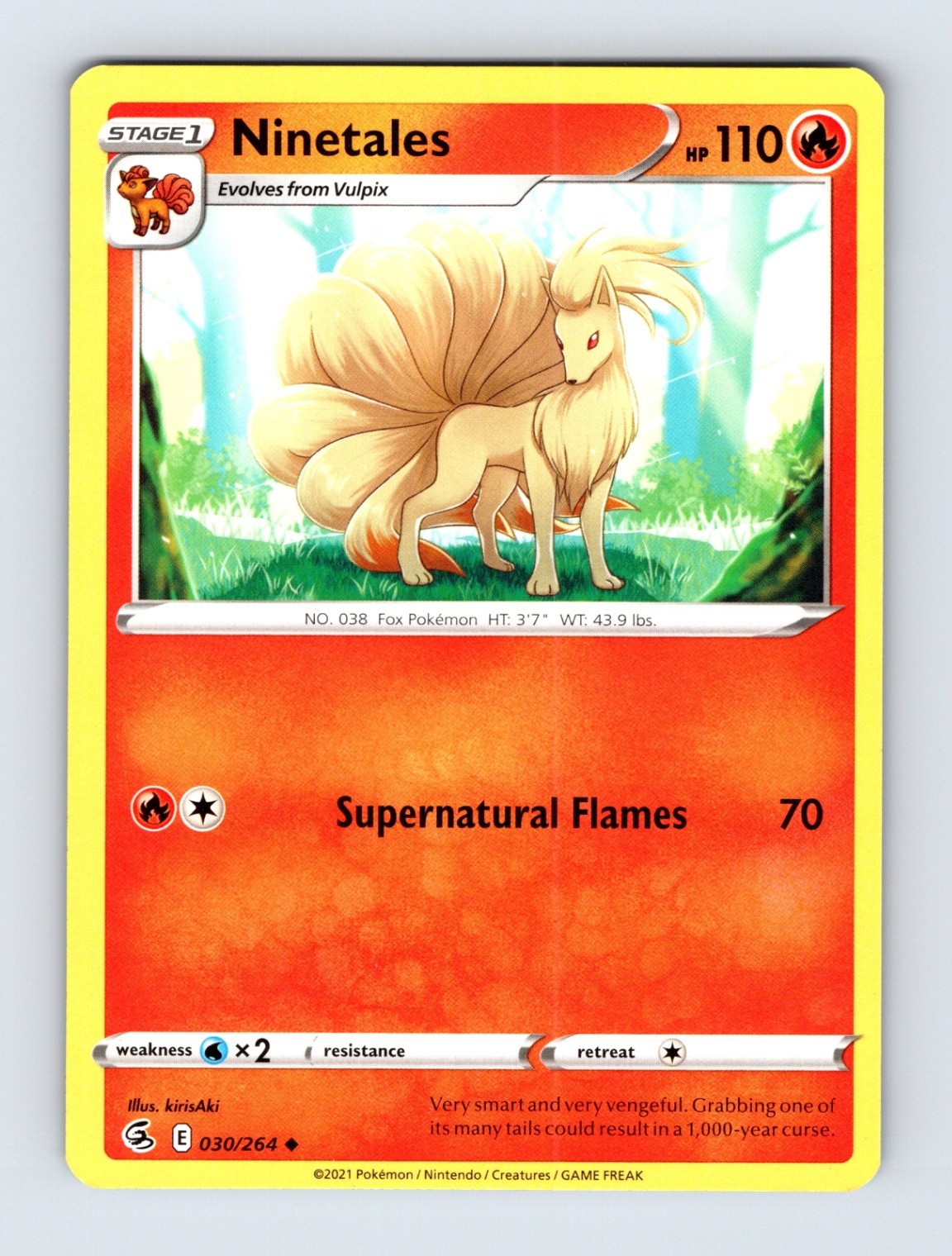 Ninetales – Fusion Strike 030/264 – Uncommon – NM – Pokémon