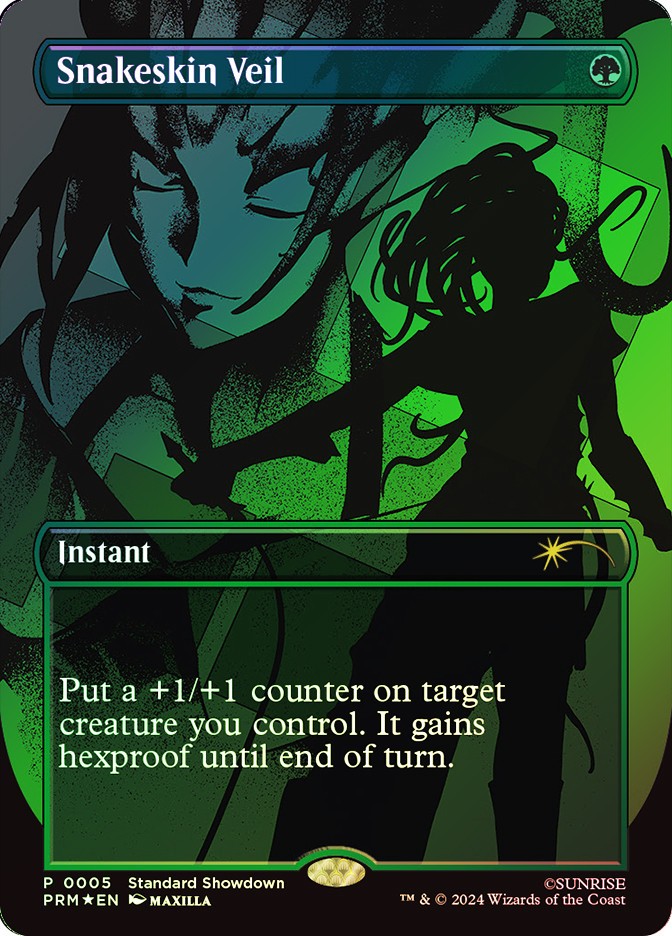 MTG FOIL Snakeskin Veil (Standard Showdown) Borderless – Promo #005