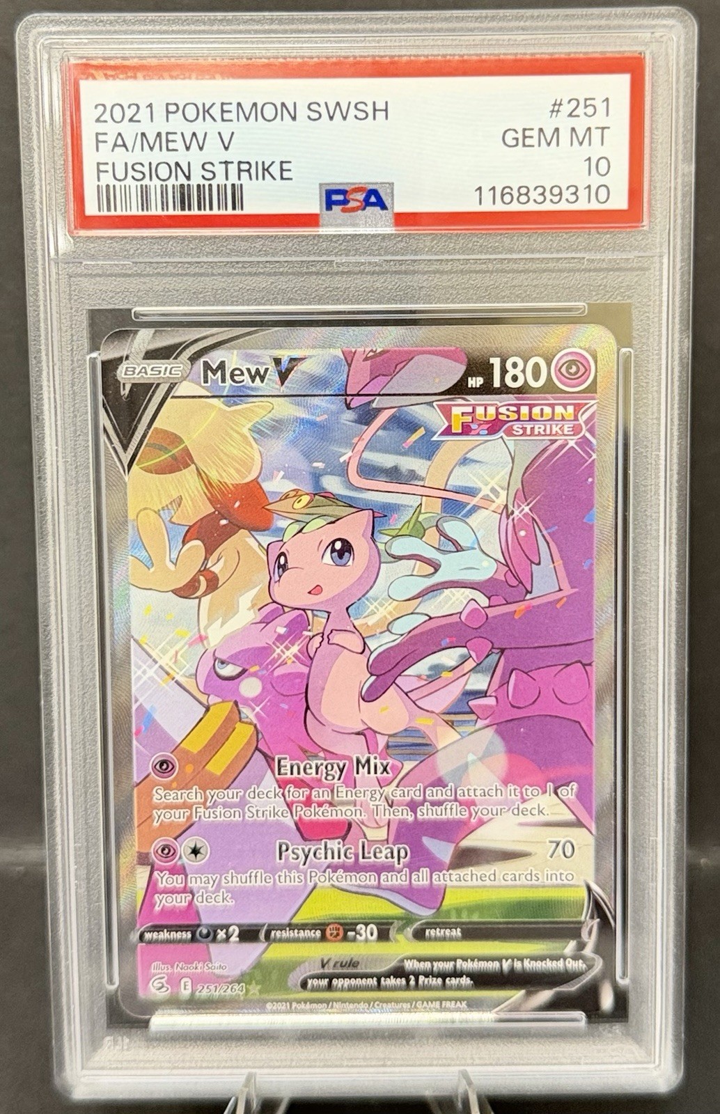 Mew V (Alternate Full Art) 251/264 Swsh08: Fusion Strike Holo