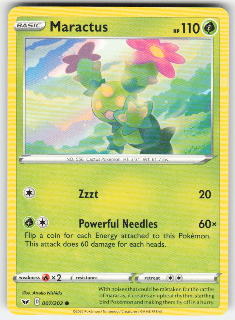 Pokemon TCG SWSH01 Sword & Shield Base Set Maractus #007/202