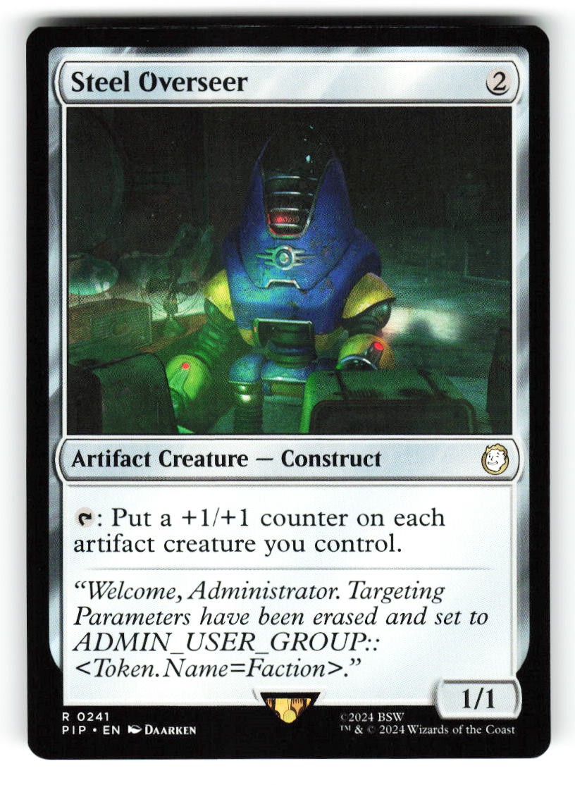 Steel Overseer #241 (NM) (Non-Foil) (R) (PIP) Magic MTG