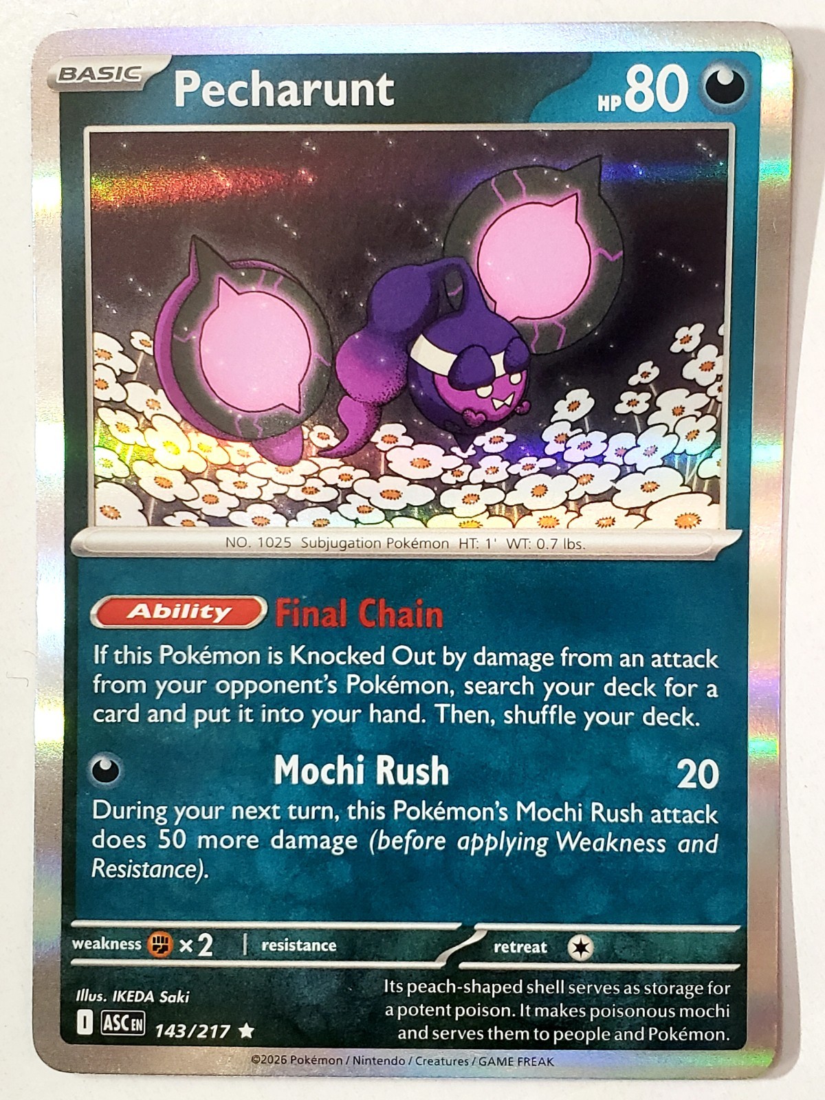 HOLO Pencharunt 143/217 NM / M – Ascended Heroes Pokemon Card IKEDA Saki