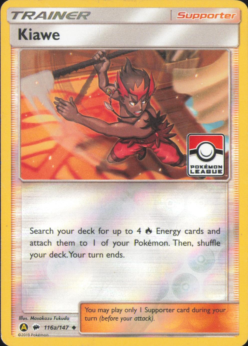 Kiawe (Pokemon League) 116a/147 Holo League & Championship Cards Reverse Holo HP