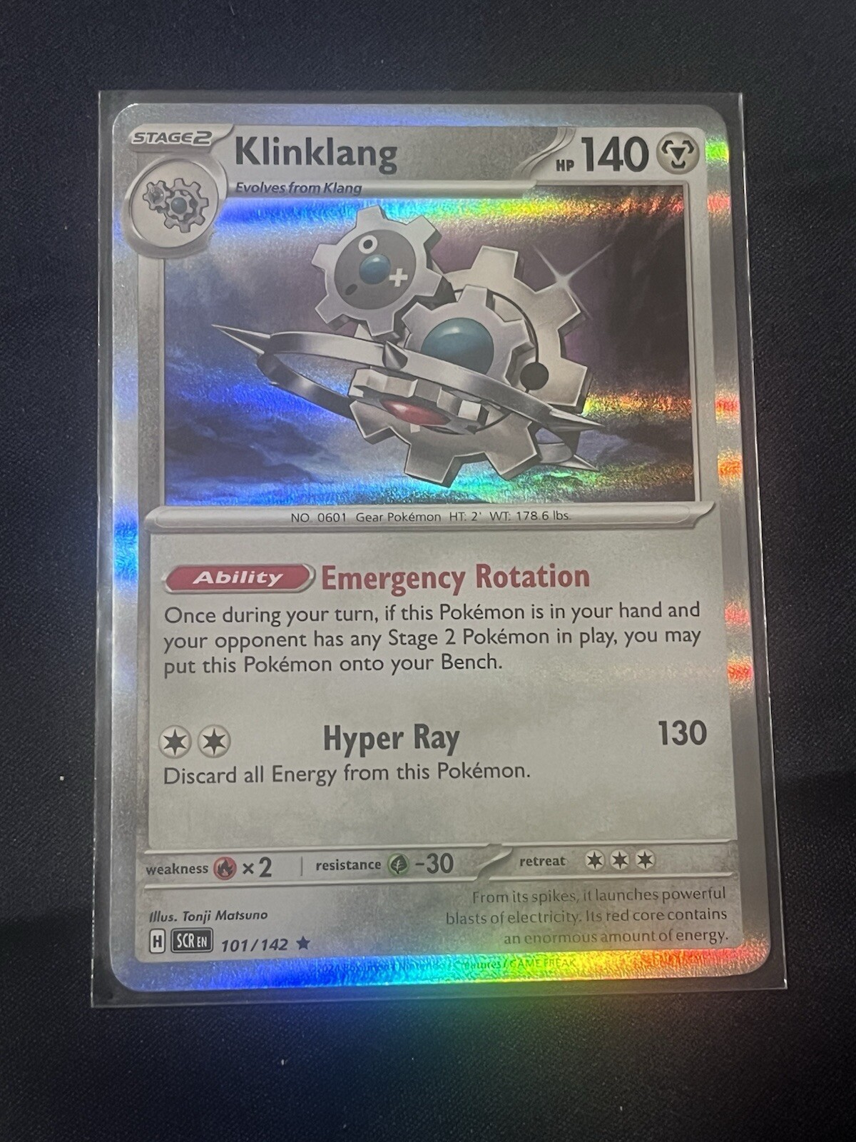 Klinklang 101/142 Sv07: Stellar Crown Holo Rare NM Pokemon TCG Card