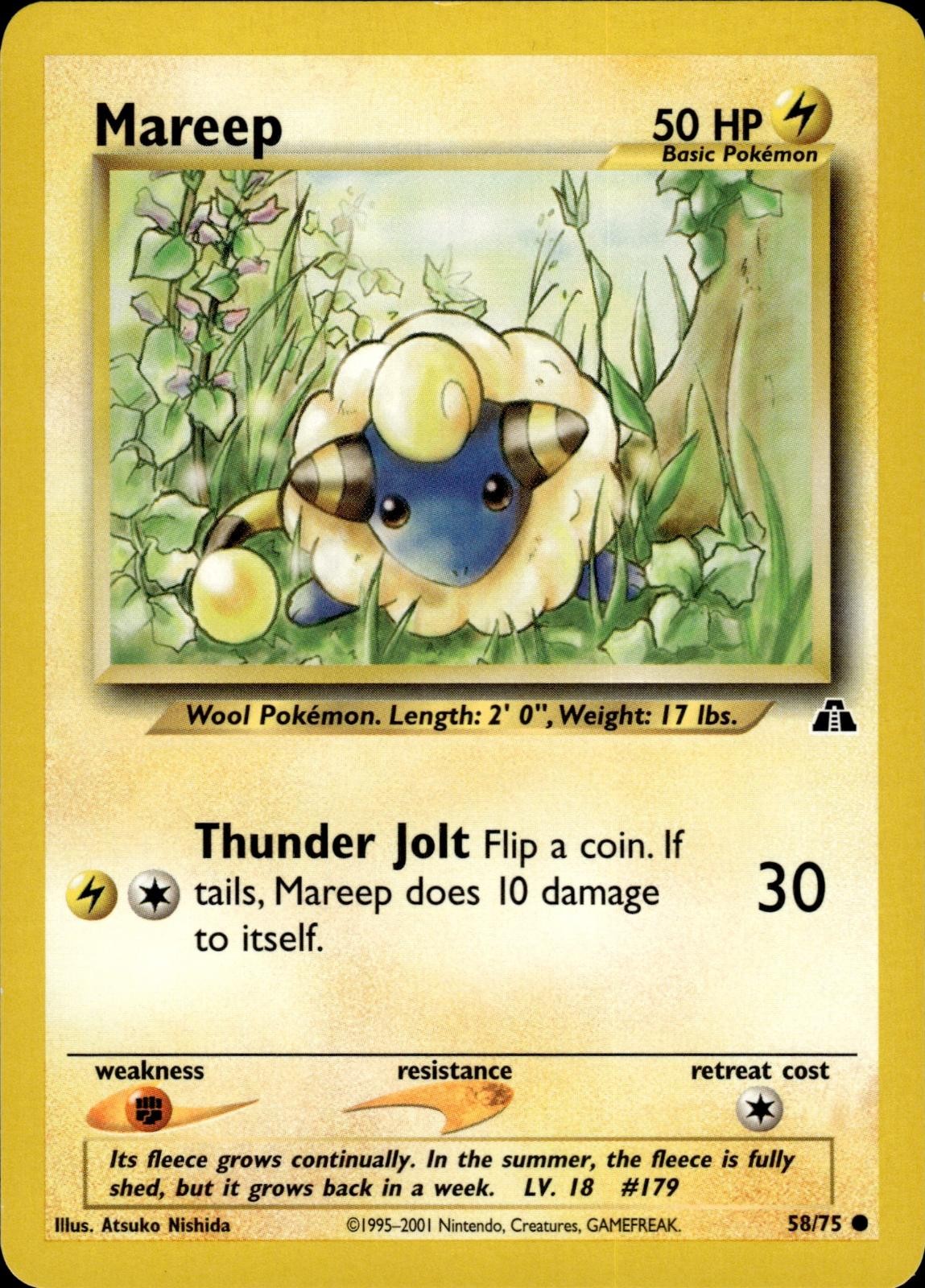 Pokemon Neo Discovery Common Mareep 58/75 – Near Mint (NM)