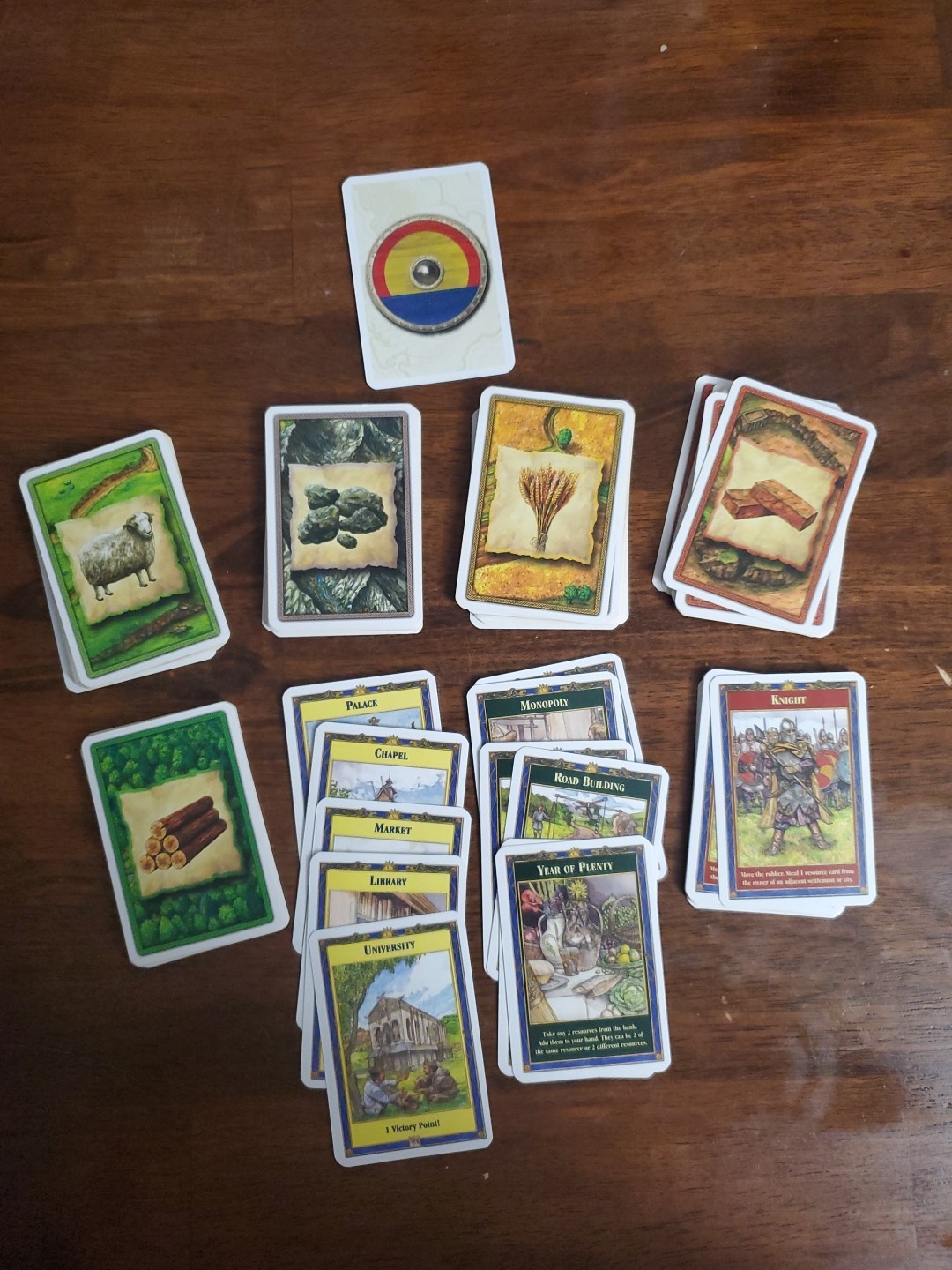 Settlers Of Catan 2007 Replacement Resource and Development Cards