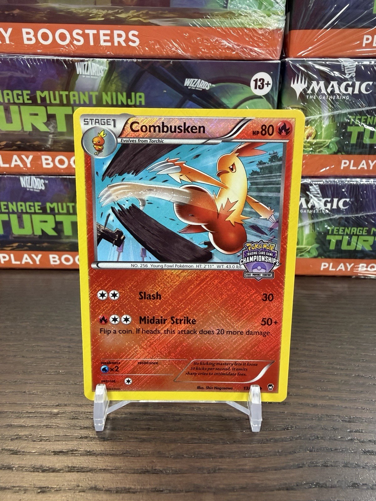 Combusken 13/111, NM Crosshatch Holo, Pokémon League State Championships Promo