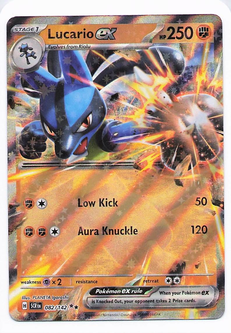 Lucario ex 082/142 SV07: Stellar Crown Double Rare – Pokemon TCG – NM