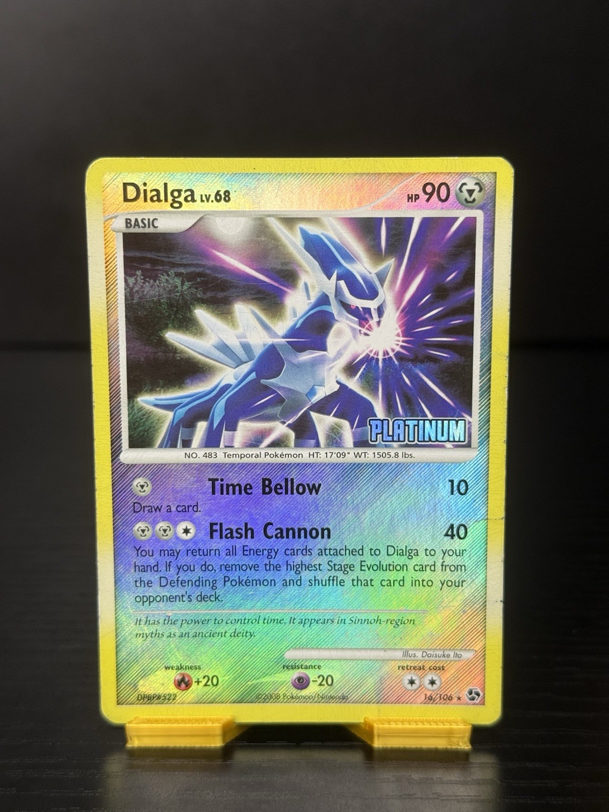 Dialga Lv. 68 16/106 -Reverse Holo Rare- Stamped Platinum Burger King Promo MP