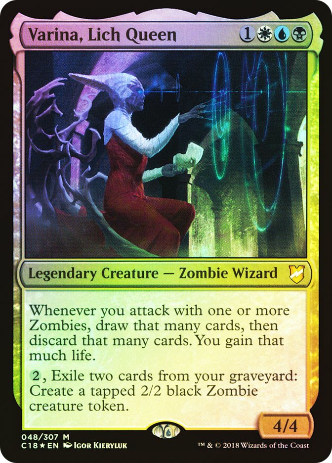 MTG FOIL Varina, Lich Queen – Commander 2018 #048