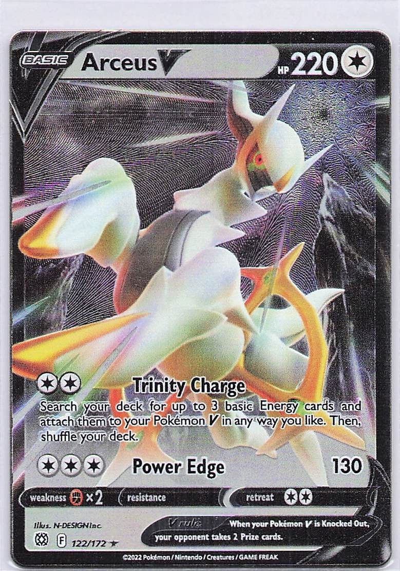POKEMON ARCEUS V (METAL CARD) 122/172 HOLO – Pokemon TCG