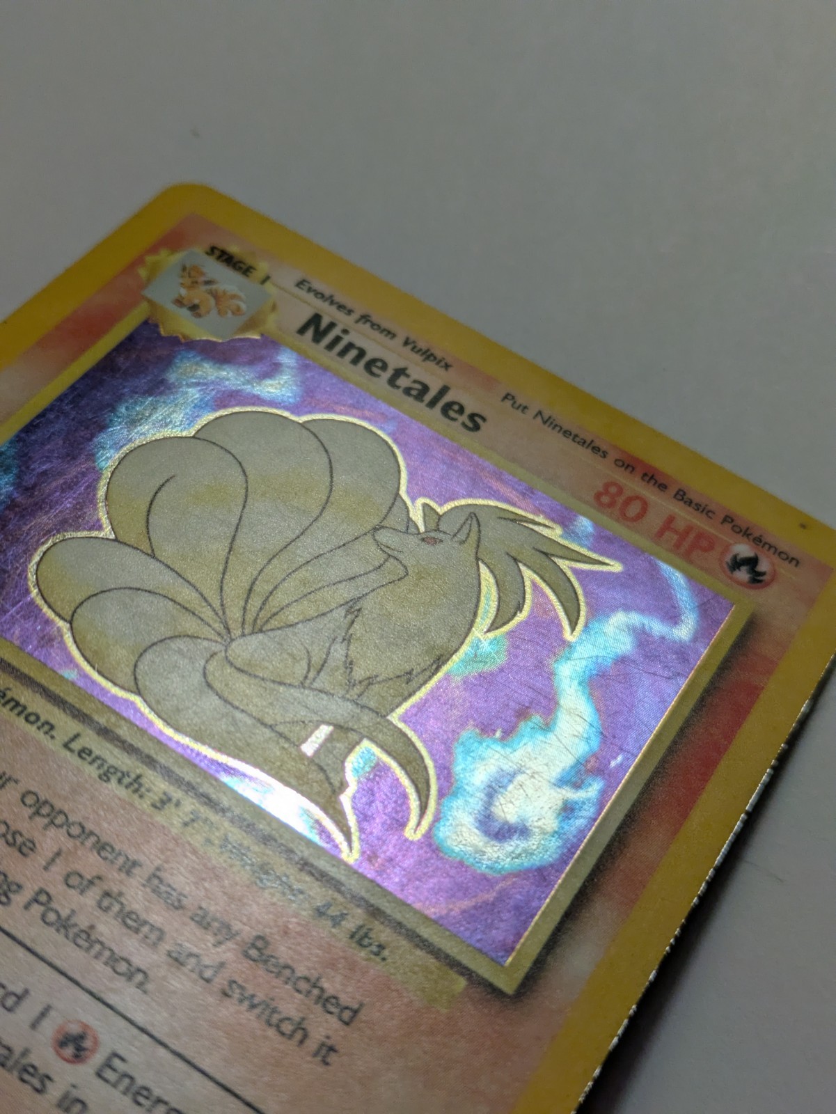 1999 Pokemon Game Base Set Ninetales Holo 12/102