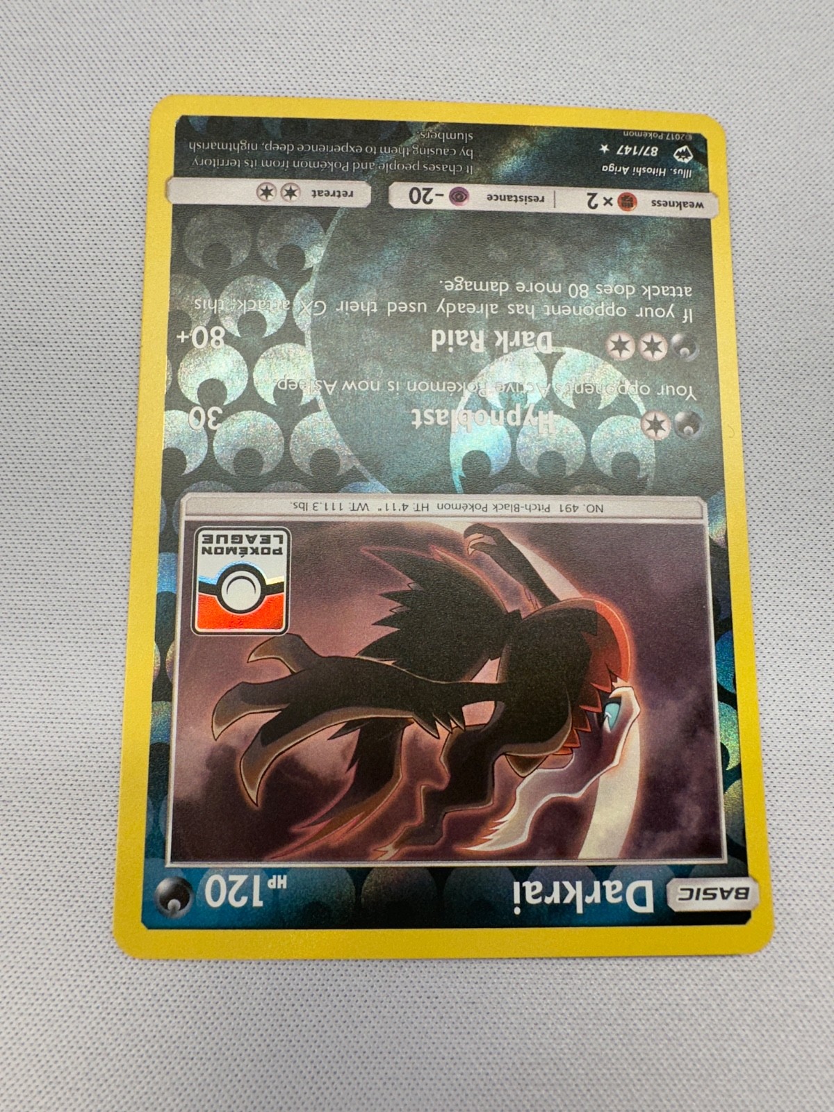 Darkrai 87/147 Reverse Holo Pokemon League Stamped Promo Nintendo Pokémon Card
