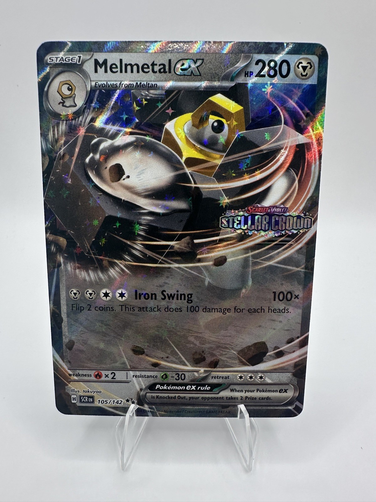 Melmetal ex 105/142 Stamped Promo – Stellar Crown – Double Rare – Pokemon TCG