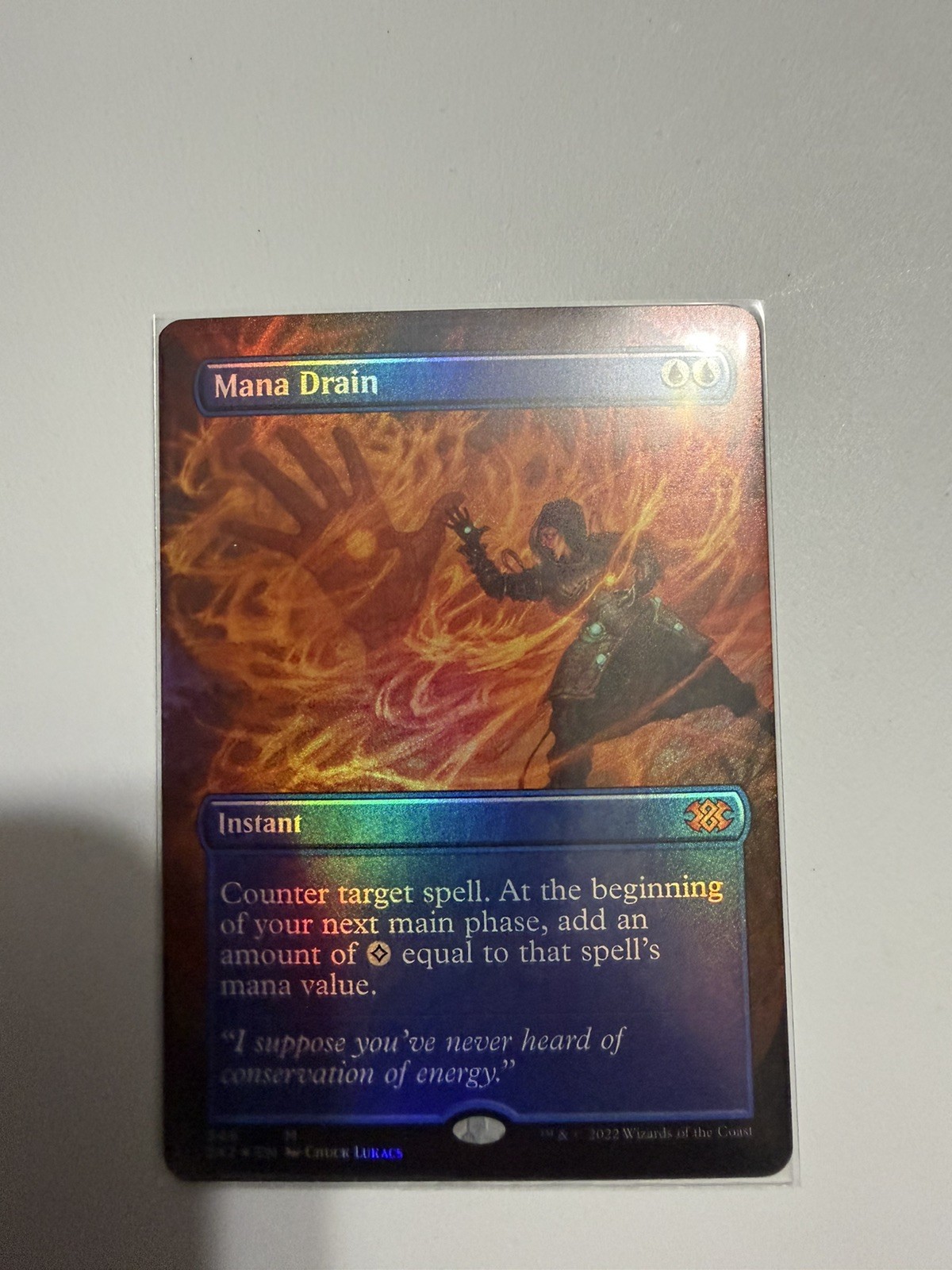 Mana Drain (Borderless) Double Masters 2022 Foil