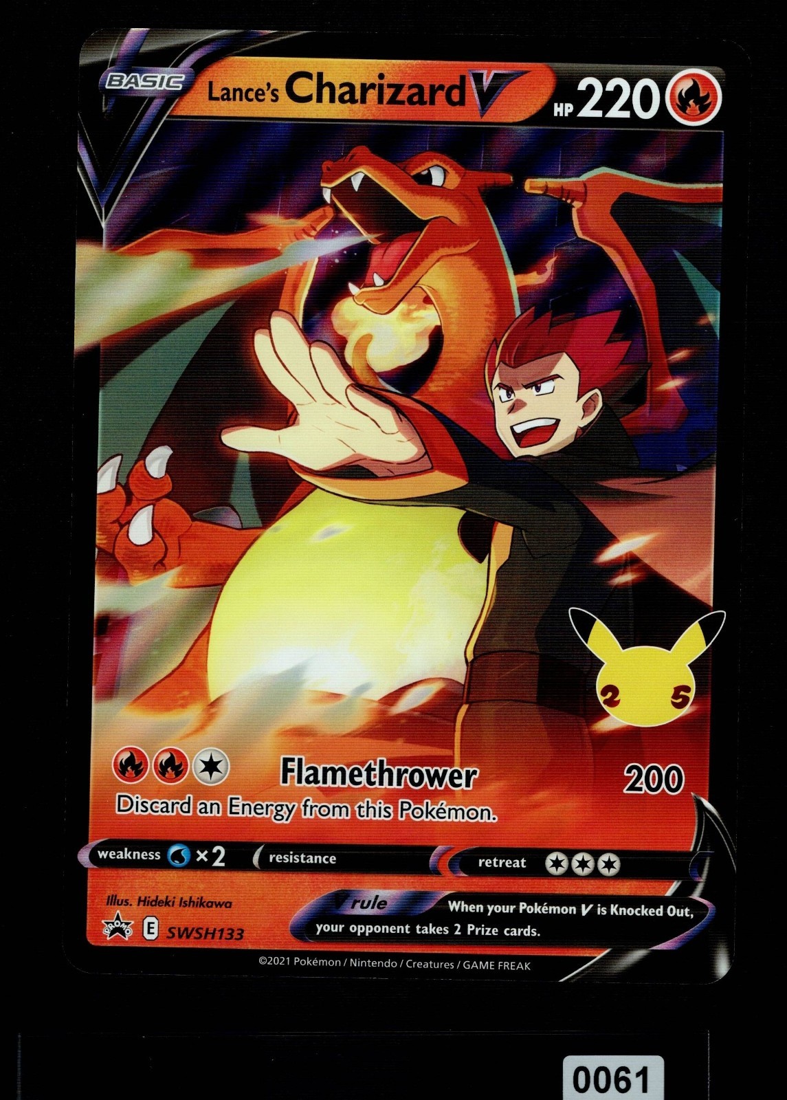 🔥 Lance’s Charizard V SWSH133 ⭐ Black Star Promo JUMBO OVERSIZED