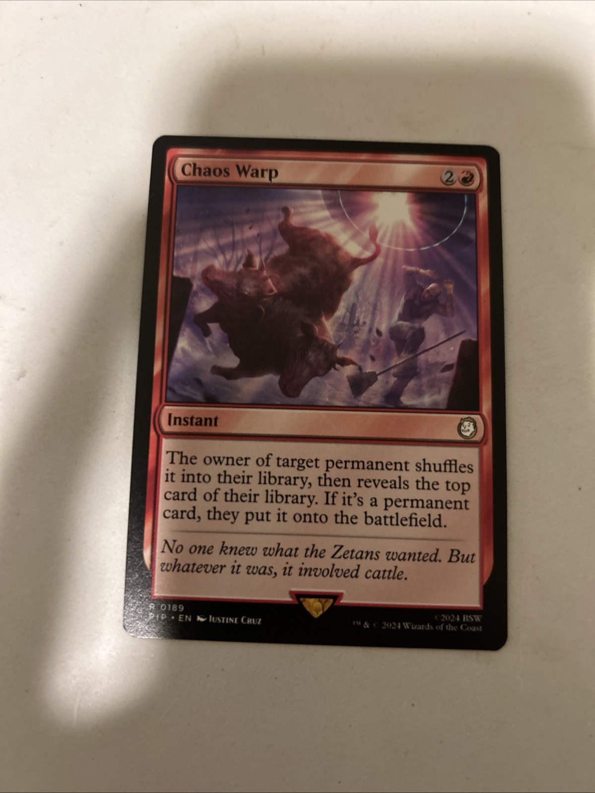 Chaos Warp Universes Beyond: Fallout MTG PIP ss