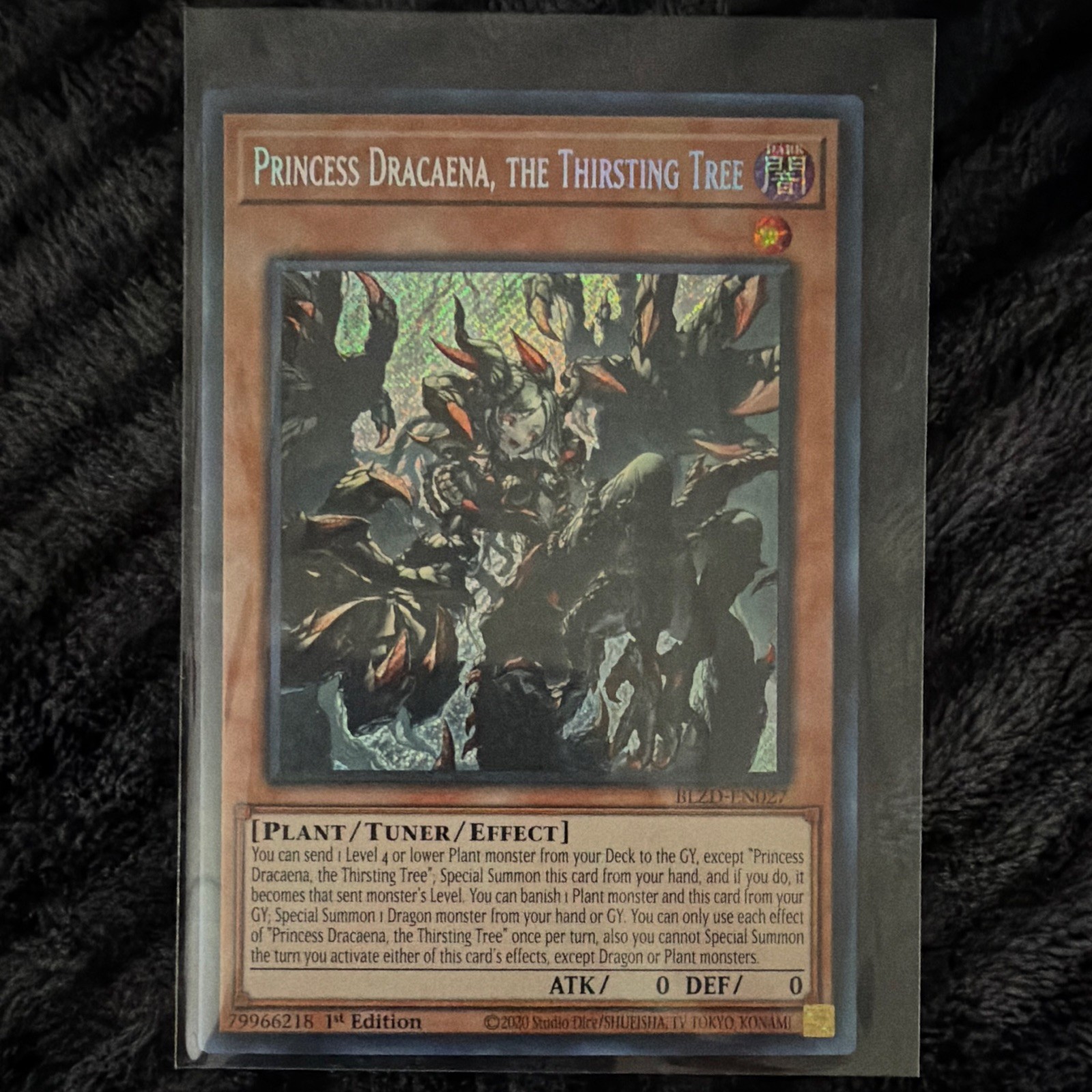 Konami Princess Dracaena, the Thirsting Tree BLZD-EN024 1st Ed Secret Rare Holo