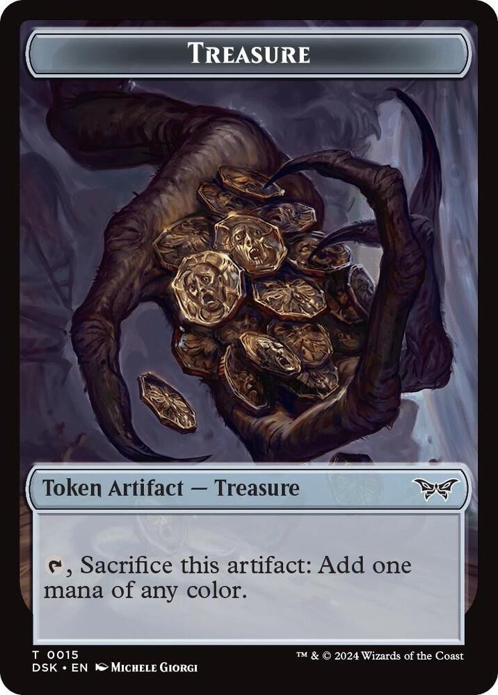 Angel // Treasure Double-Sided Token DSC 2 // 15 MTG Commander: Duskmourn: Ho…