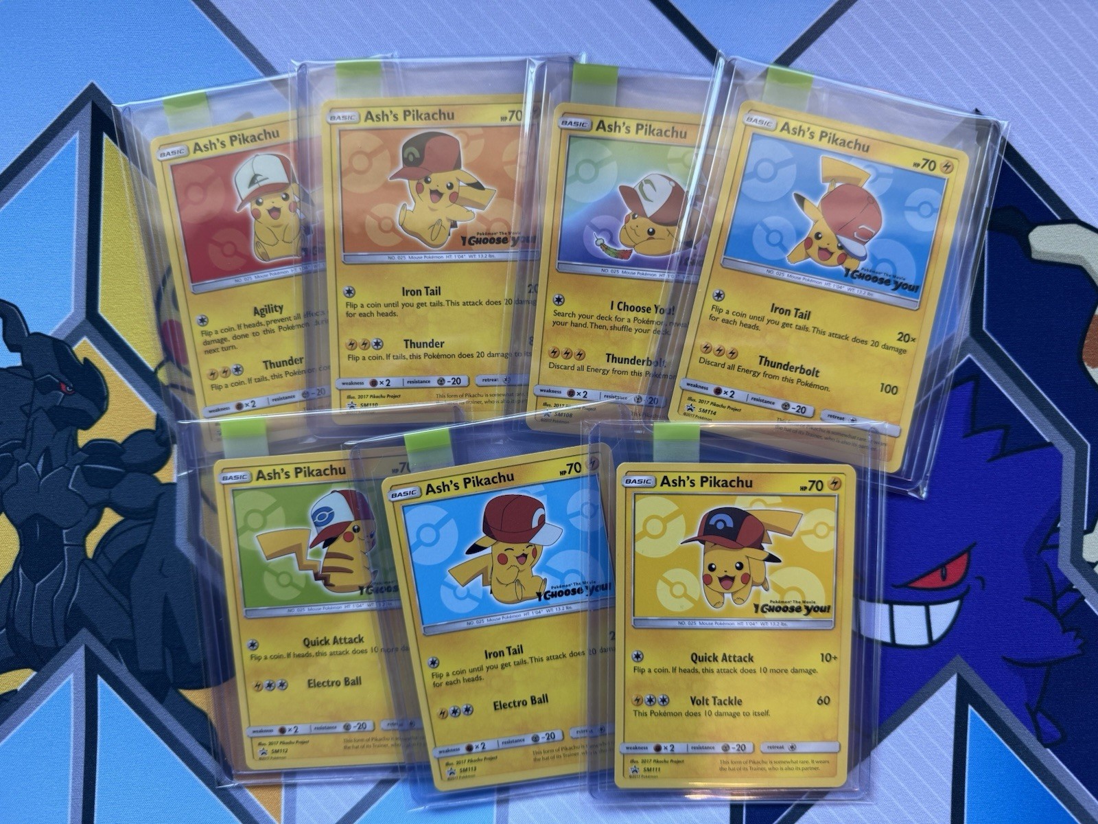 Pokemon I Choose You Ash’s Pikachu SM108 109 110 111 112 113 114 COMPLETE SET NM