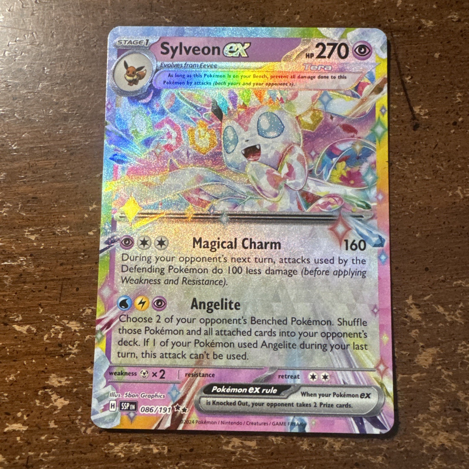Sylveon ex 086/191 Sv08: Surging Sparks Holo