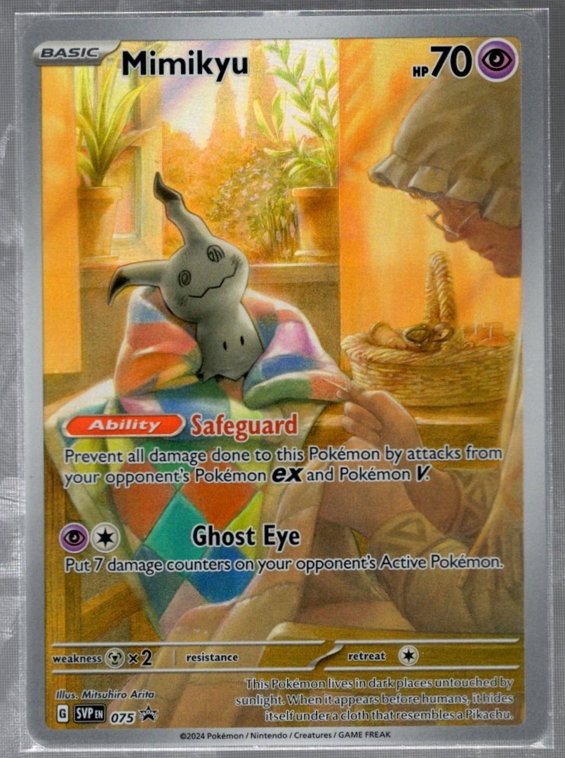 Mimikyu SVP075 Black Star Promos Paldean Fates Full Art Holo Pokémon TCG 2024 NM