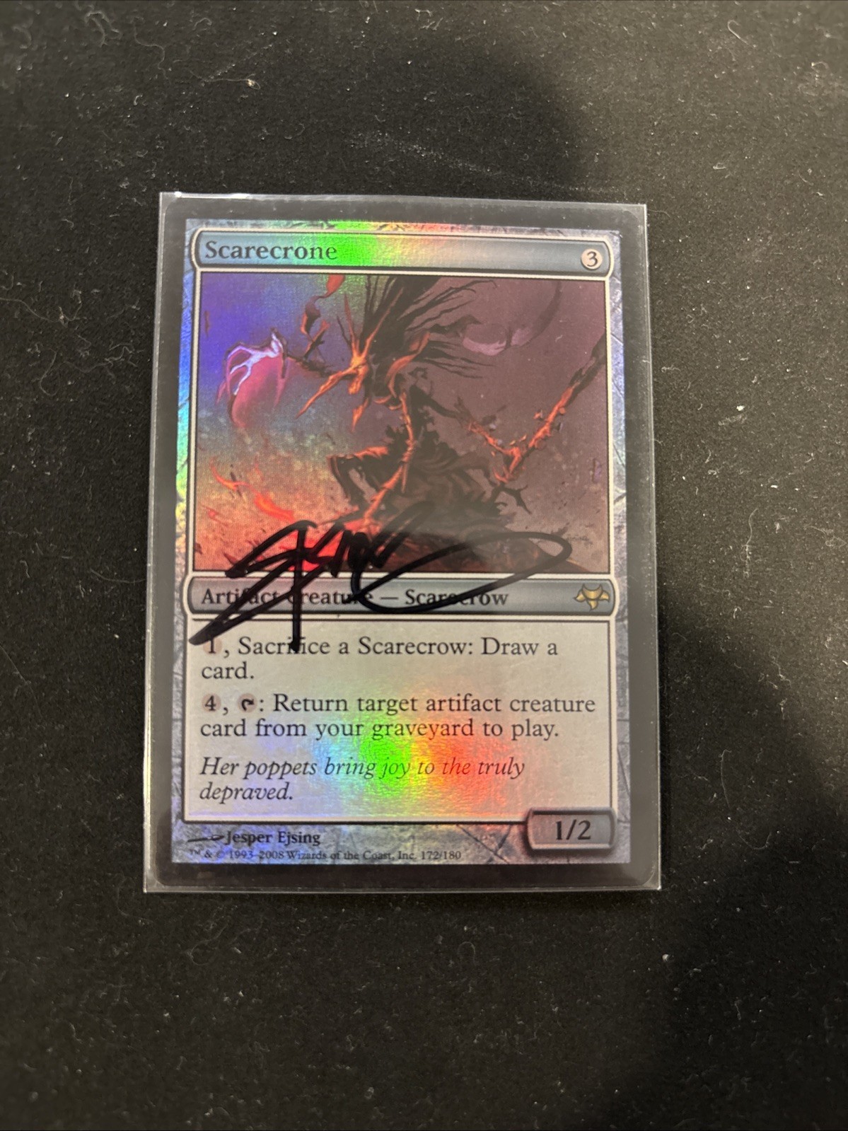 Scarecrone Foil Signed In Black By Original Artist Jesper Ejsing