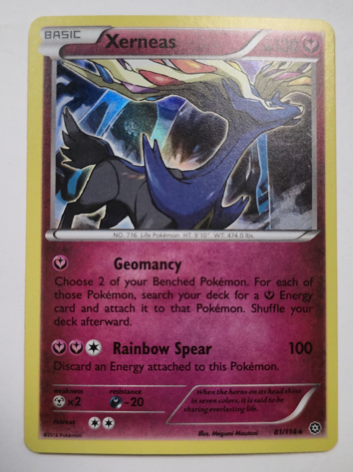 Xerneas 81/114 XY-Steam Siege Reverse Holo