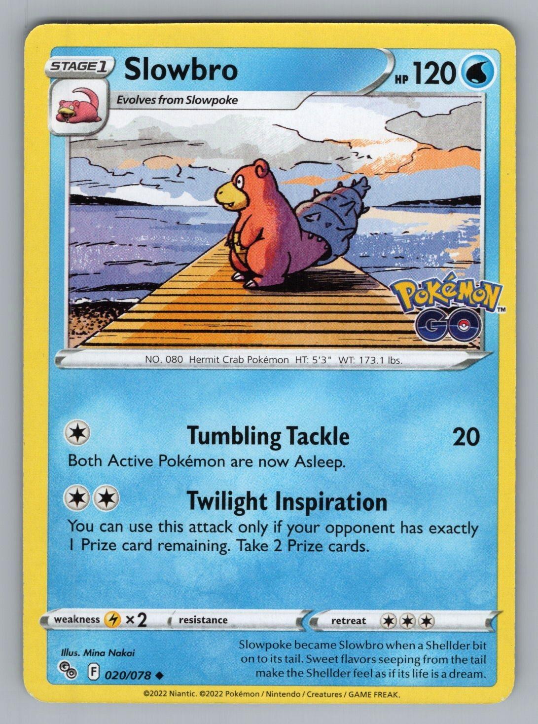 SLOWBRO 020 UC POKEMON NM PGO MINA NAKAI!#