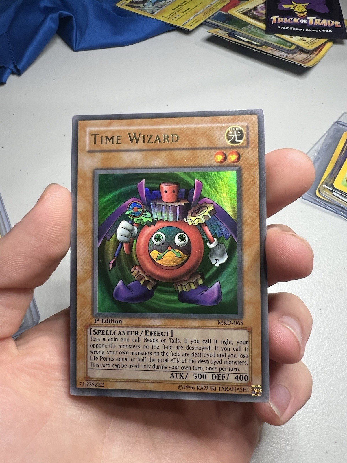 1ST EDITION 2002 Time Wizard MRD-065 Metal Raiders Ultra Rare YUGIOH Vintage