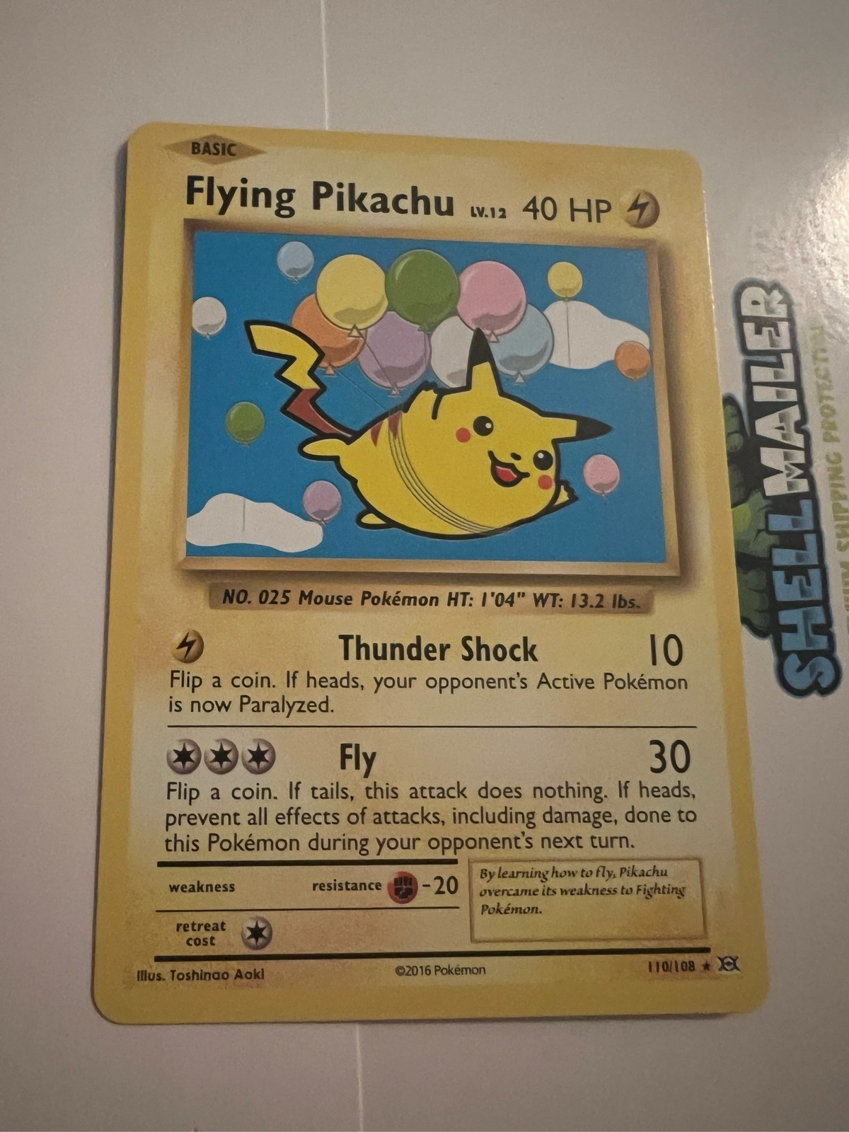 Flying Pikachu 110/108 XY Evolutions 2016 Pokemon Trading Card