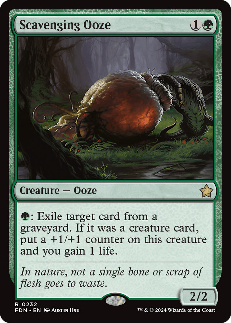 x1 Scavenging Ooze FDN Foundations MTG 232 RARE M/NM 1x